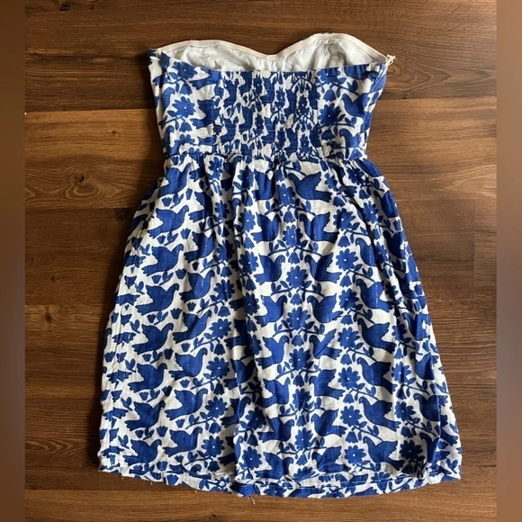 FREE Strapless Gauze Tube Dress Birds - Picture 3 of 11